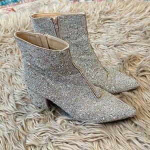 Betsey Johnson Kyla Sparkly Glass Stone Boots | Holiday | NYE